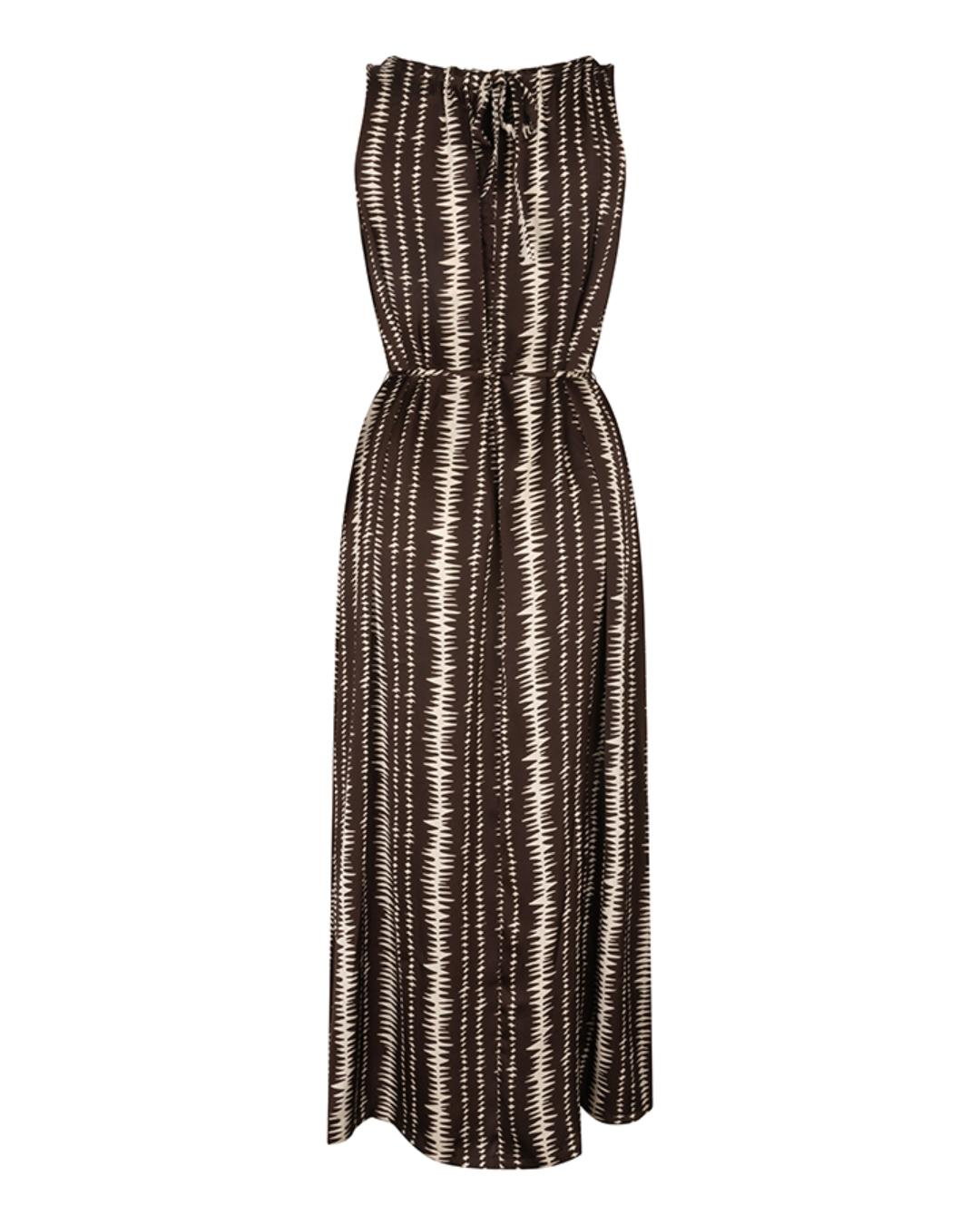 Lofty Manner - Dress Rox - Brown Stripe Print