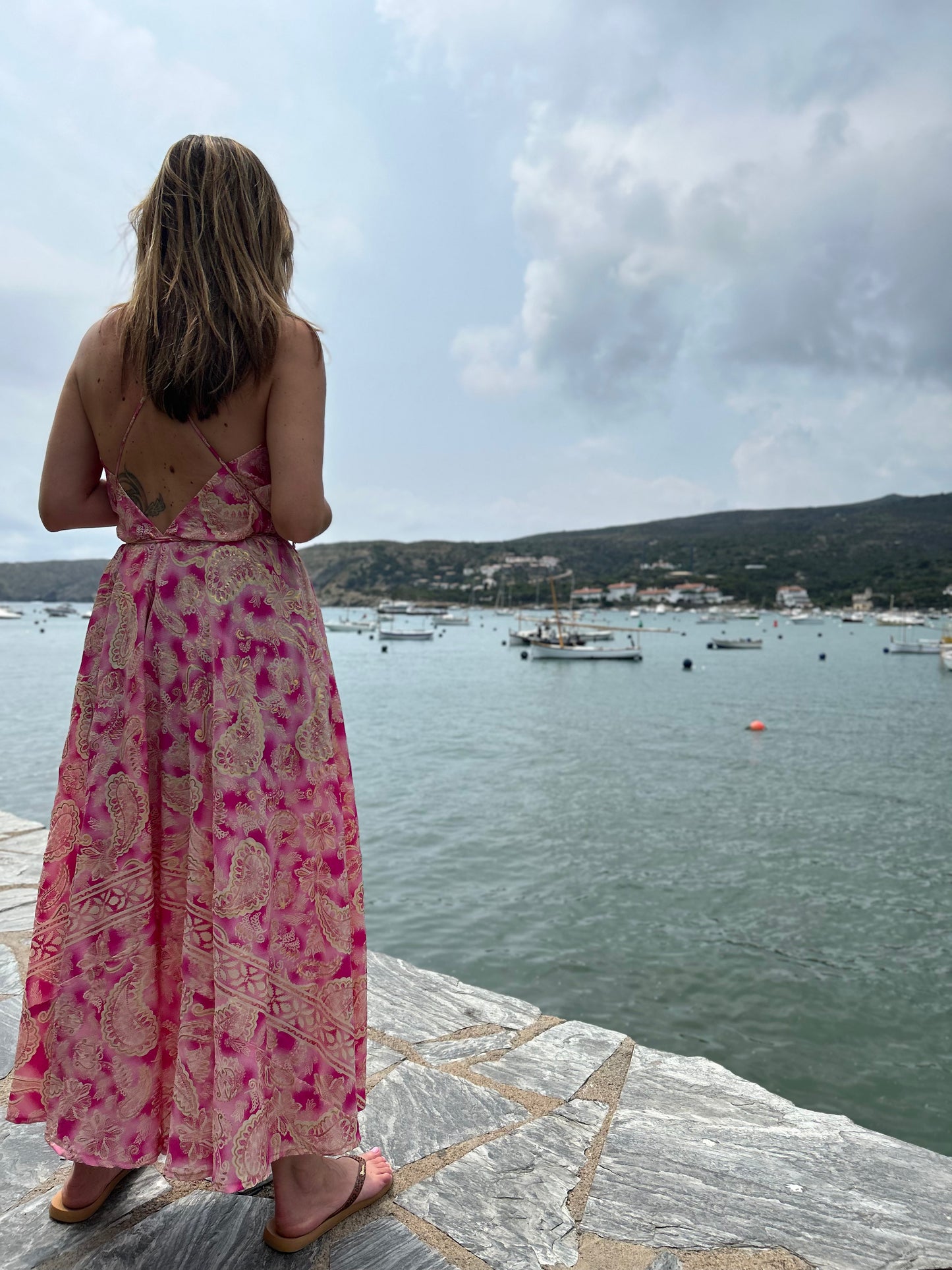 Lara Ethnics Ibiza Long Dress Victoria Lanka Pink