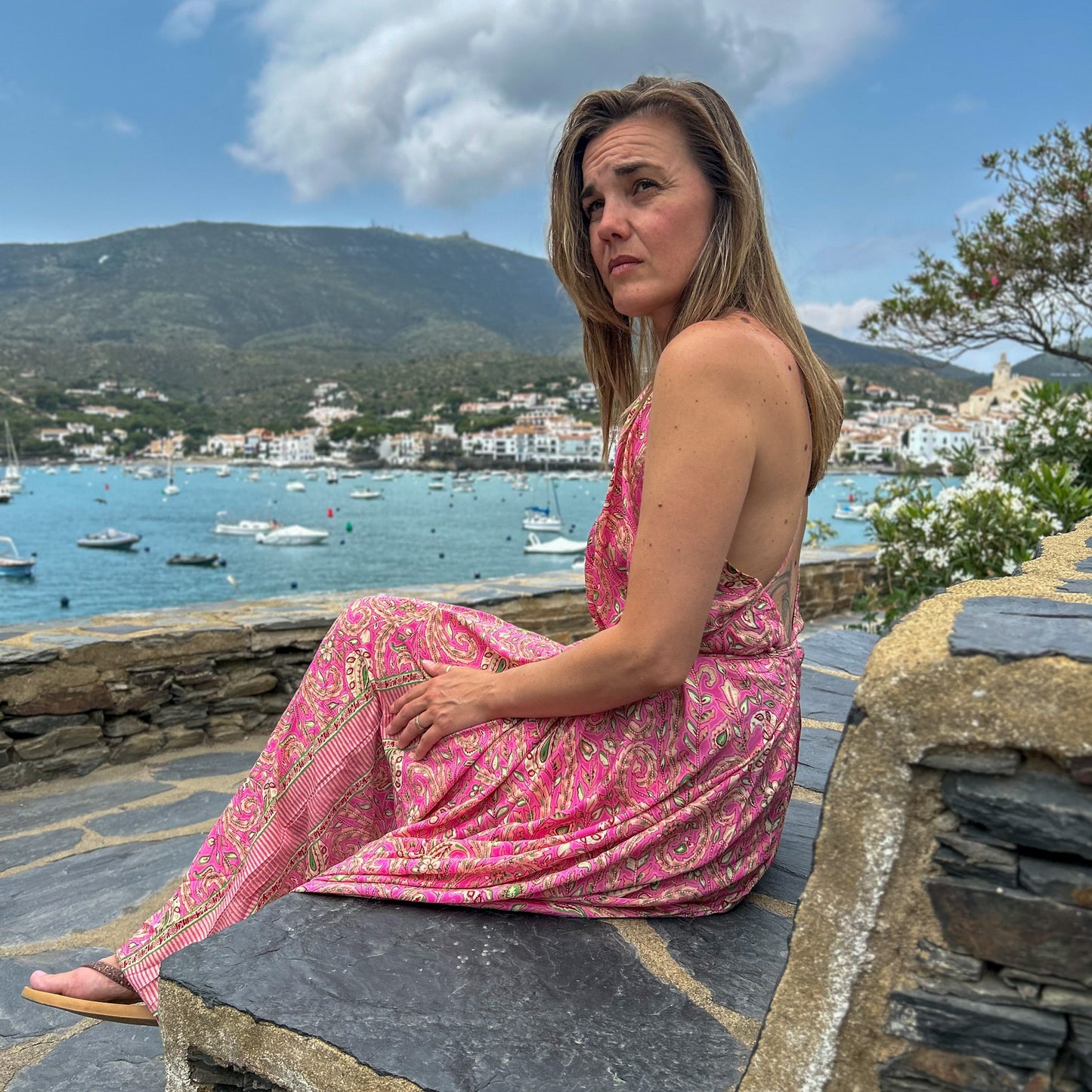 Lara Ethnics Ibiza Long Dress Victoria Melody Pink