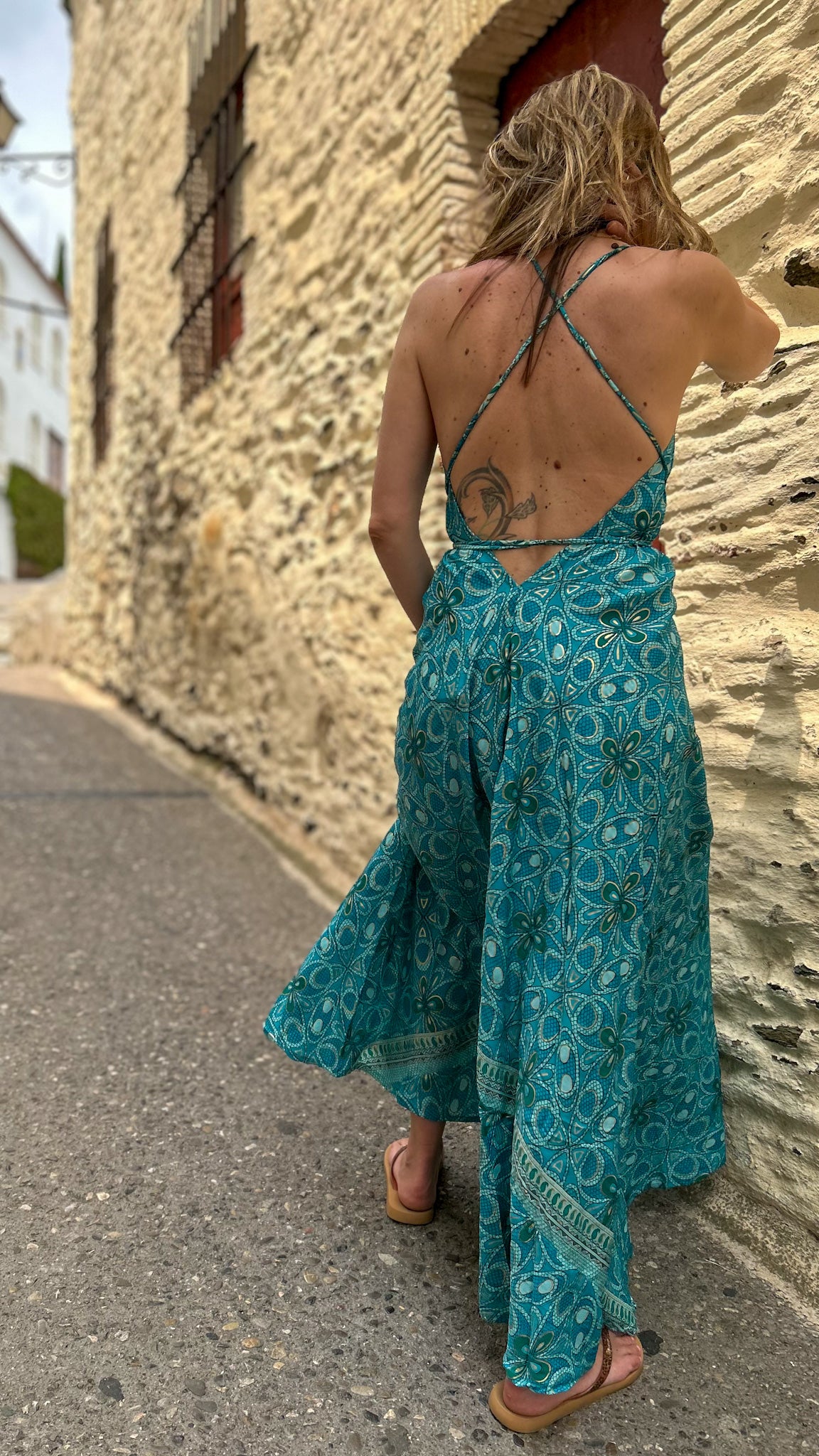 Lara Ethnics Ibiza Long Dress Victoria Turquoise