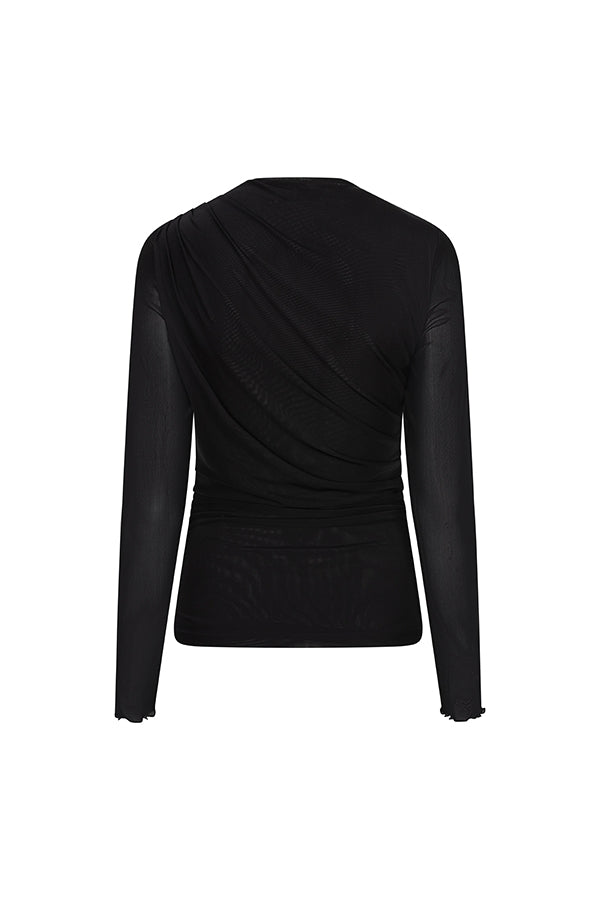 Lofty Manner - Top Jolien - Draped Mash - Black