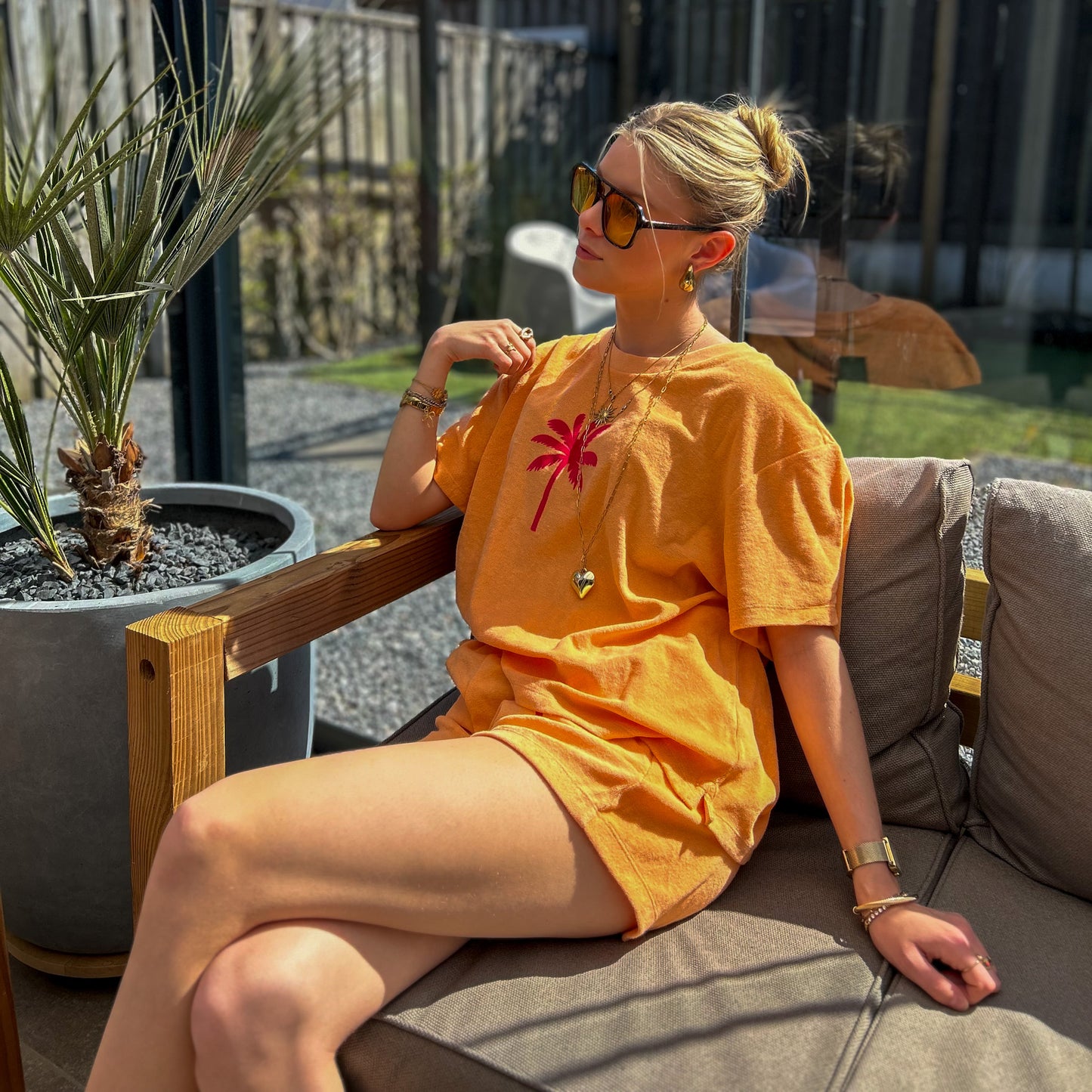PiNNED by K Badstof Set Palmtree