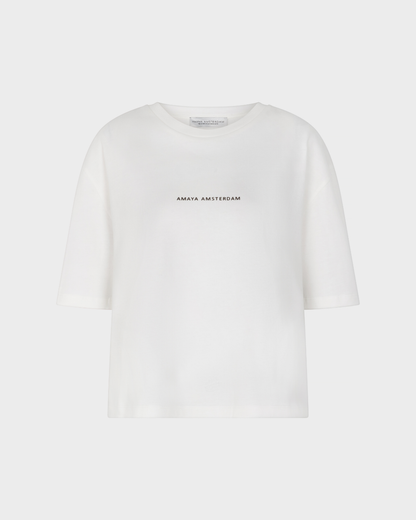 Amaya Amsterdam - Bailey T-shirt - Cropped - White