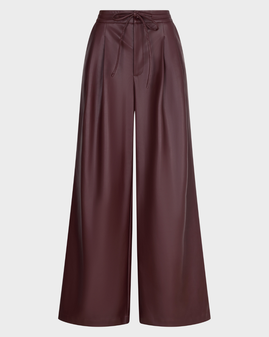 Amaya Amsterdam - Thorne Pants - PU Faux Leather - Bordeaux