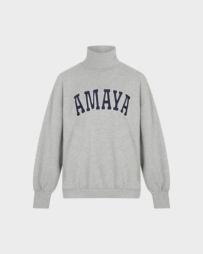 Amaya Amsterdam - Amaya Sweater - Turtle Neck- Grey