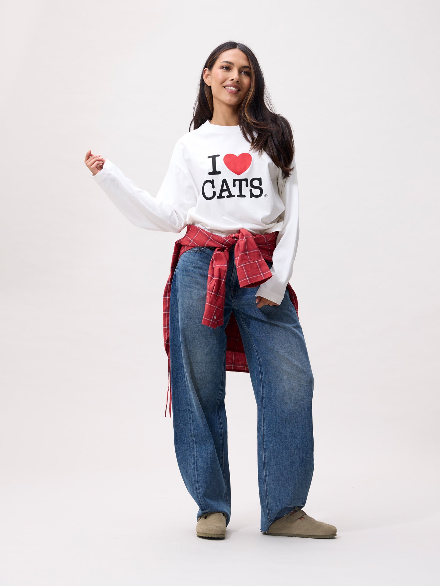 Catwalk Junkie - Graphic Cat - Longsleeve - White