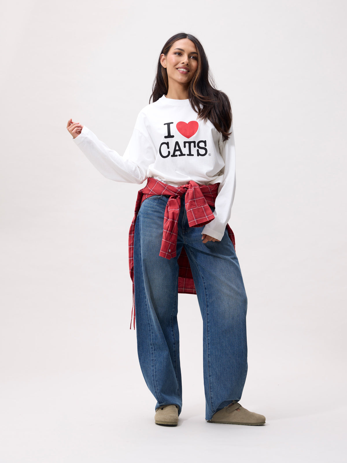 Catwalk Junkie - Graphic Cat - Longsleeve - White