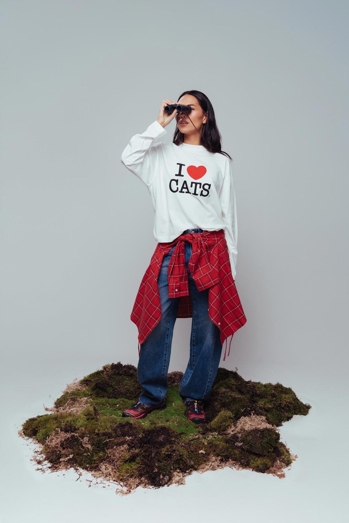 Catwalk Junkie - Graphic Cat - Longsleeve - White