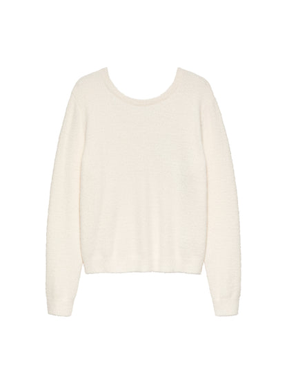 Catwalk - Junkie - Vneck - Soft Knit - Low-cut Neckline - Egret White