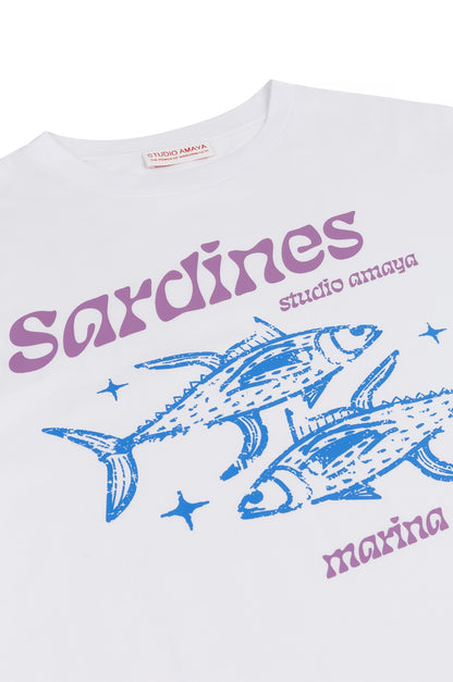 Studio Amaya - T-shirt Sardines - White