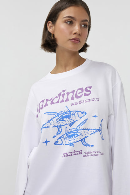Studio Amaya - T-shirt Sardines - White