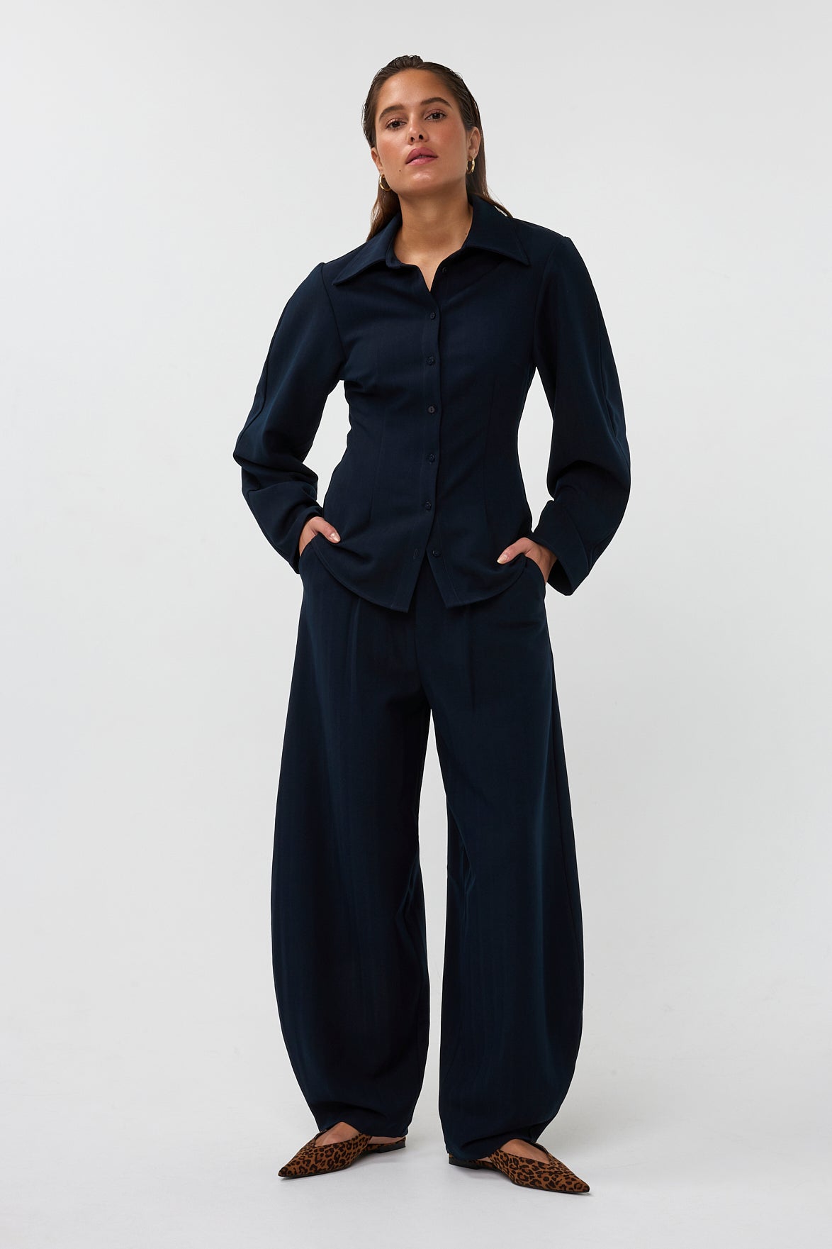 Amaya Amsterdam - Evi Pants - Balloon Fit - Blue