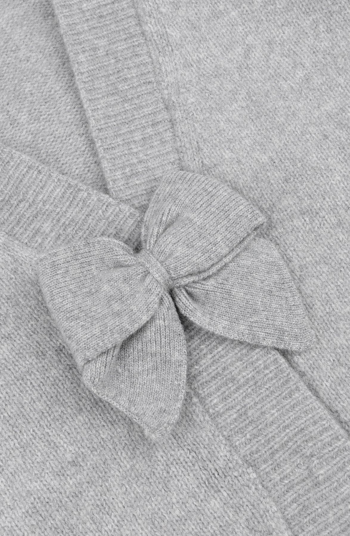 Amaya Amsterdam - Sia Knitwear - Button Down - Removable Bow - Grey