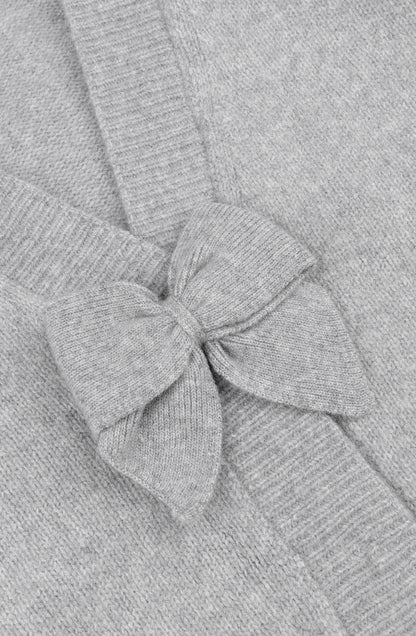 Amaya Amsterdam - Sia Knitwear - Button Down - Removable Bow - Grey