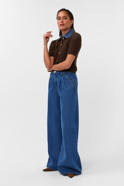 Amaya Amsterdam - Alou Knitwear - Removable Collar - Brown