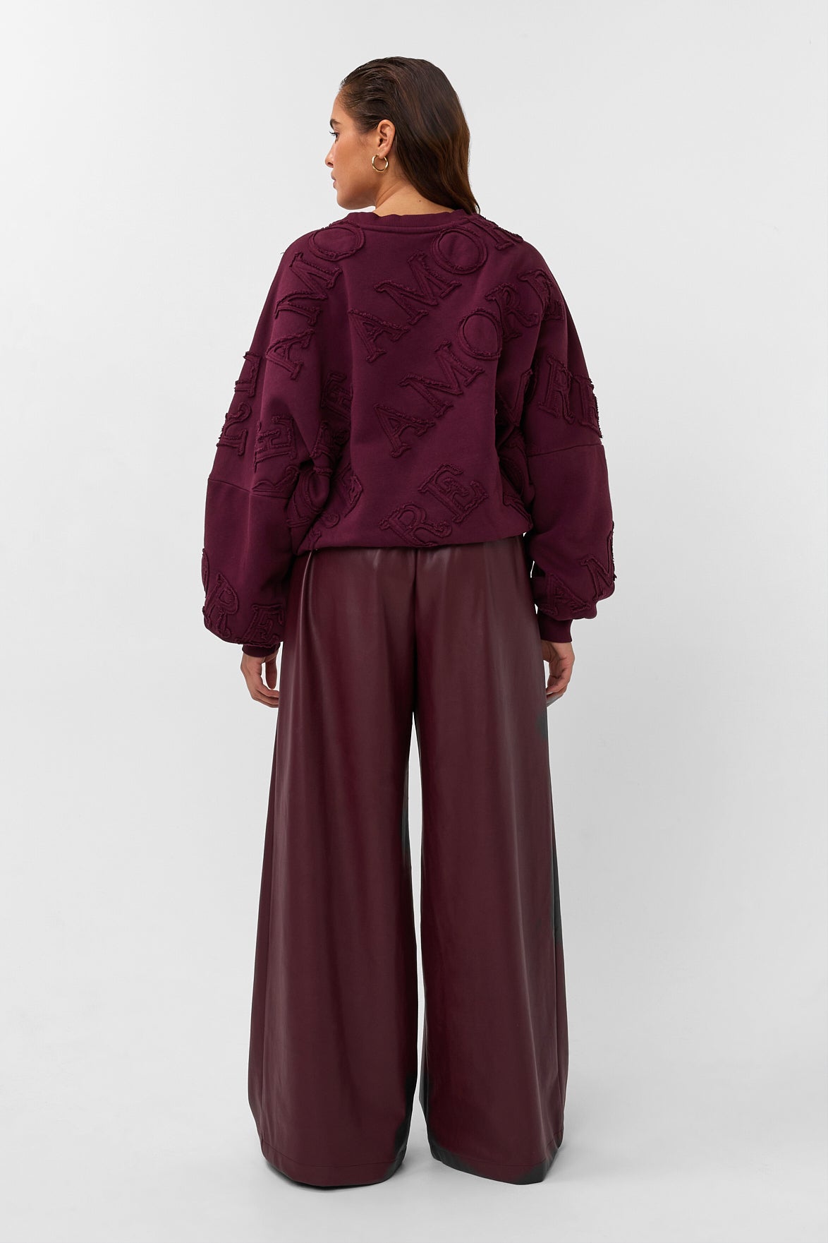 Amaya Amsterdam - Thorne Pants - PU Faux Leather - Bordeaux