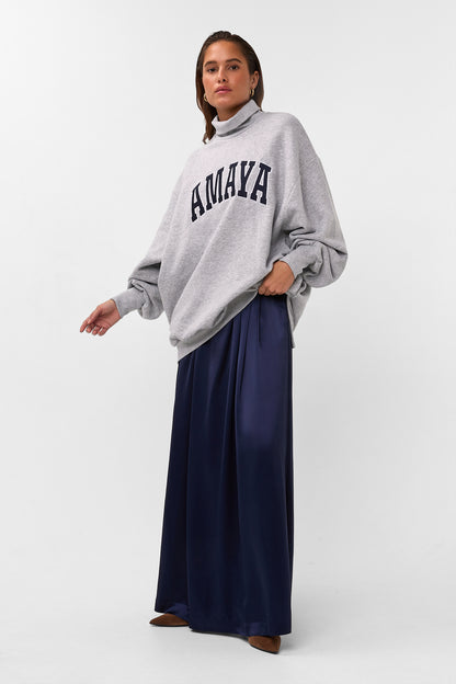 Amaya Amsterdam - Amaya Sweater - Turtle Neck- Grey