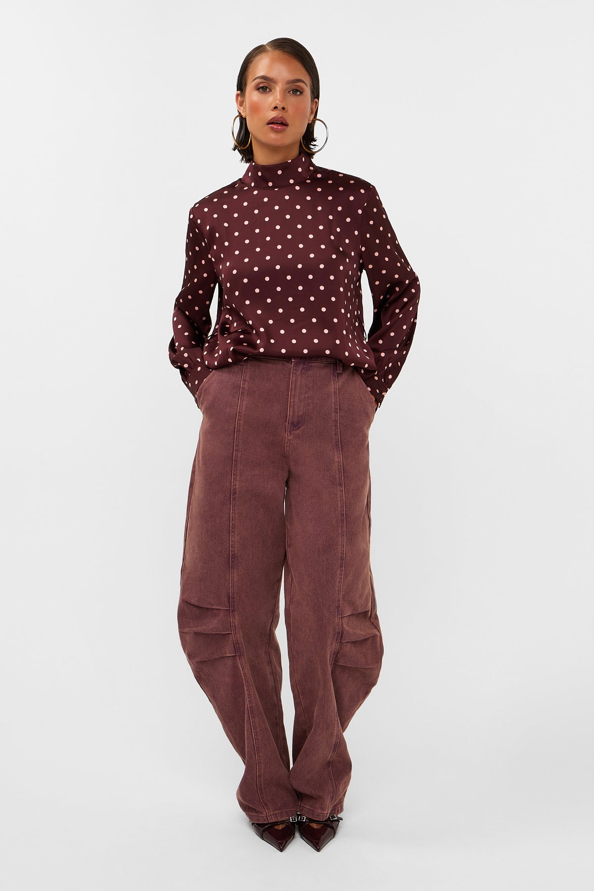 Studio Amaya - Rift pants - Bordeaux - Balloon Fit