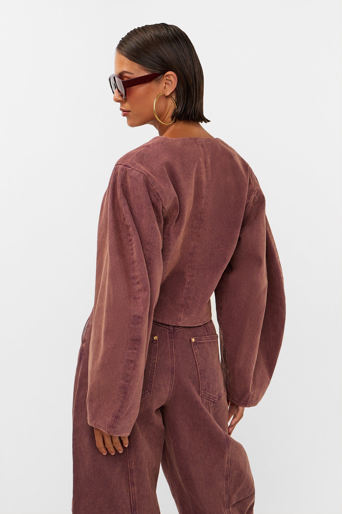 Studio Amaya - Kael Jacket - Cropped Fit - Bordeaux