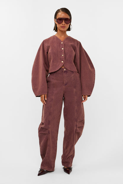 Studio Amaya - Kael Jacket - Cropped Fit - Bordeaux