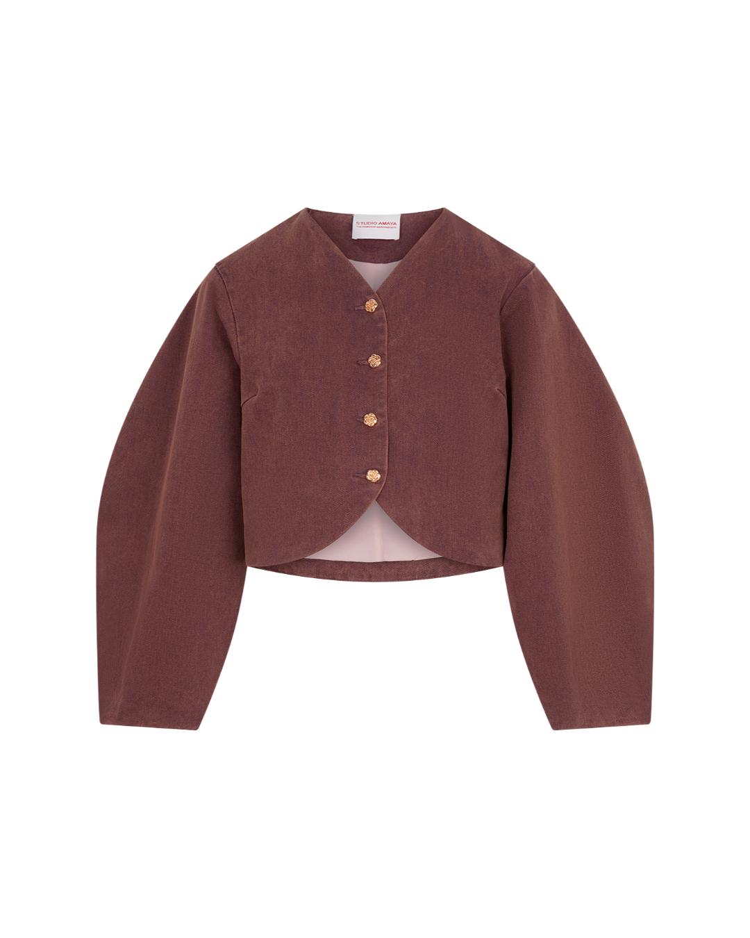 Studio Amaya - Kael Jacket - Cropped Fit - Bordeaux