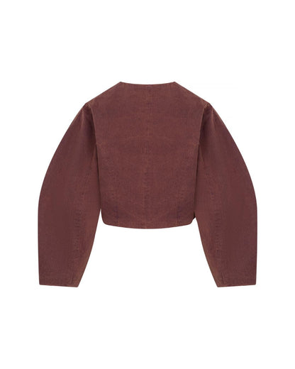 Studio Amaya - Kael Jacket - Cropped Fit - Bordeaux