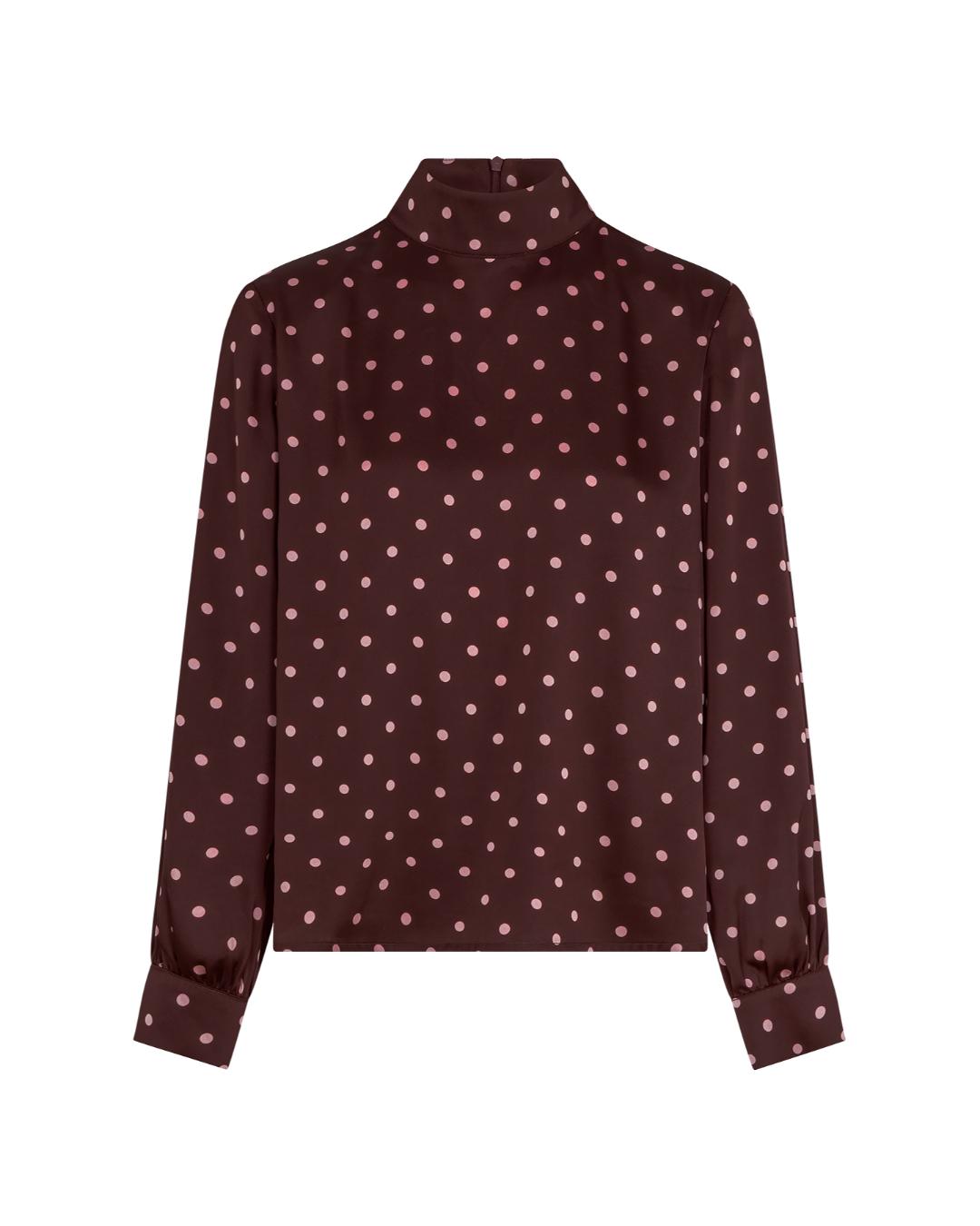Studio Amaya - Selya Blouse - Removable Belt - Bordeaux