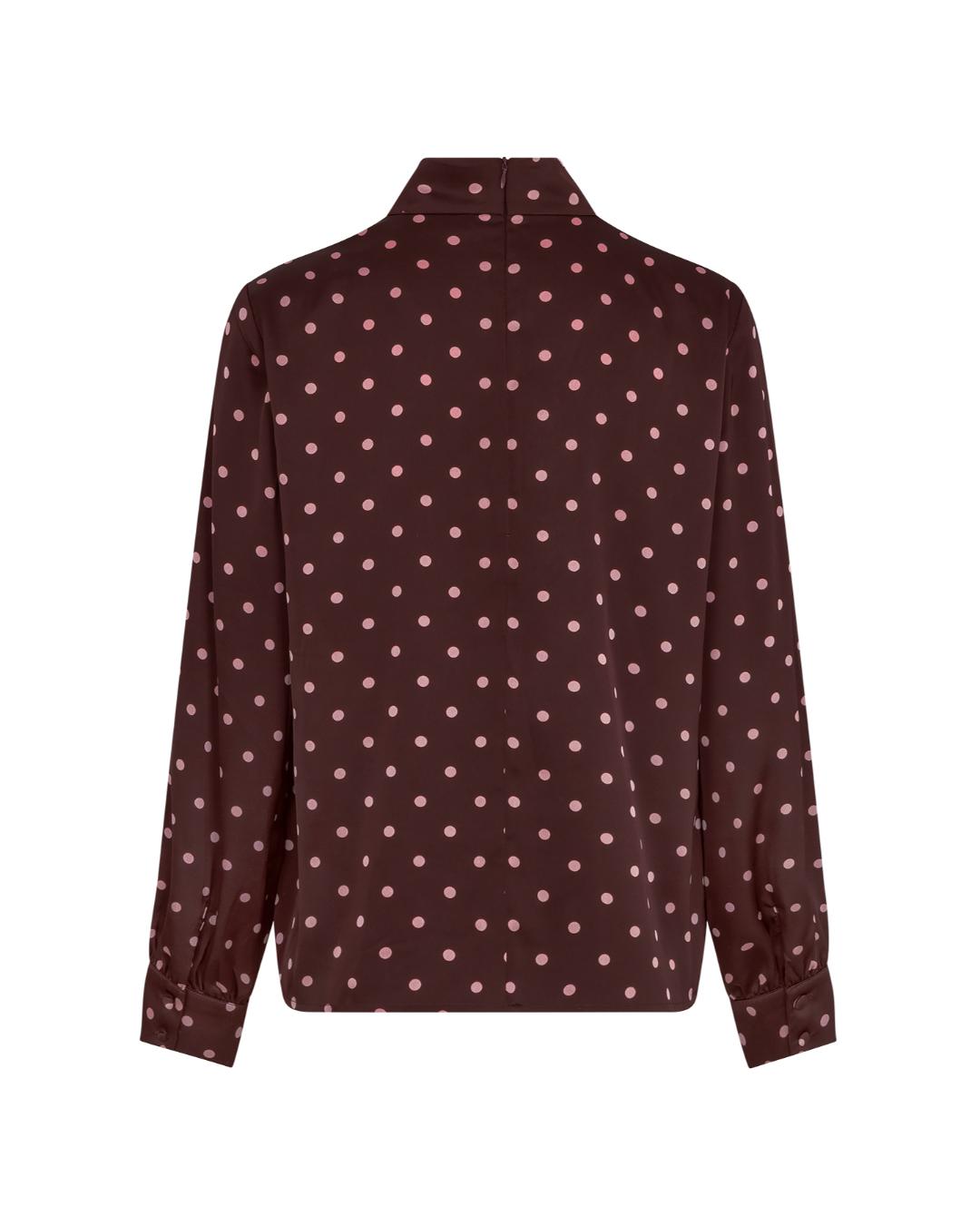 Studio Amaya - Selya Blouse - Removable Belt - Bordeaux