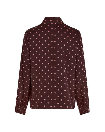 Studio Amaya - Selya Blouse - Removable Belt - Bordeaux