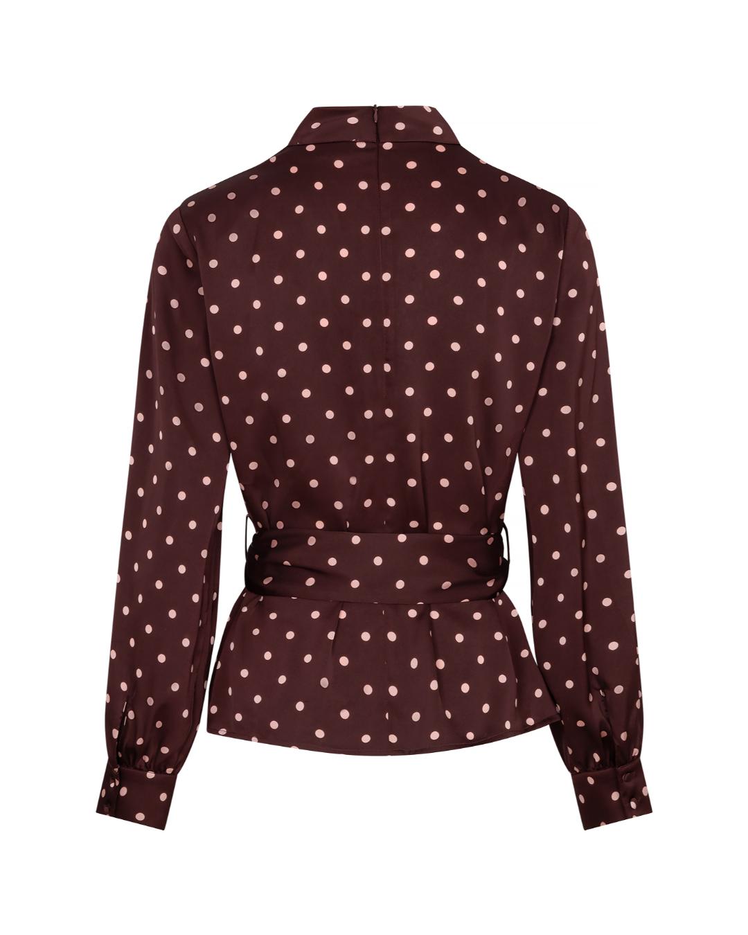 Studio Amaya - Selya Blouse - Removable Belt - Bordeaux