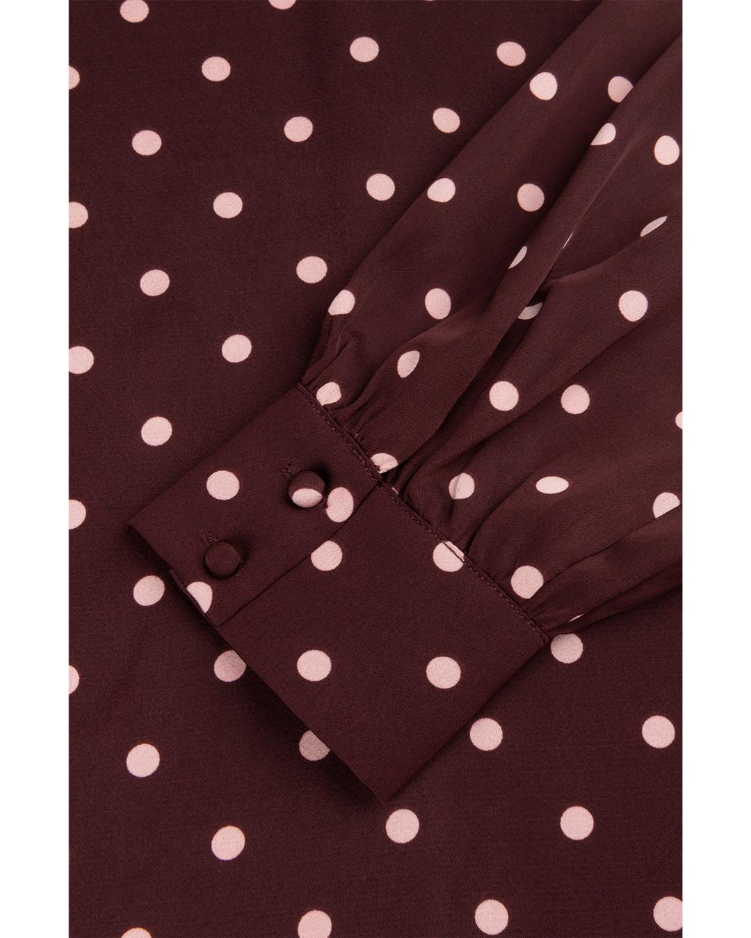 Studio Amaya - Selya Blouse - Removable Belt - Bordeaux