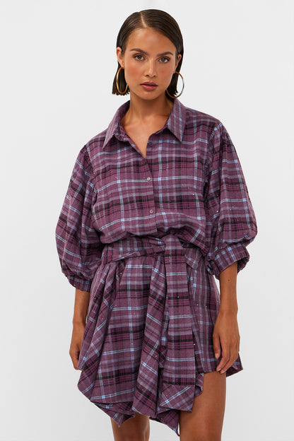 Studio Amaya - Vale Blouse - Elastic Sleeve Band - Purple