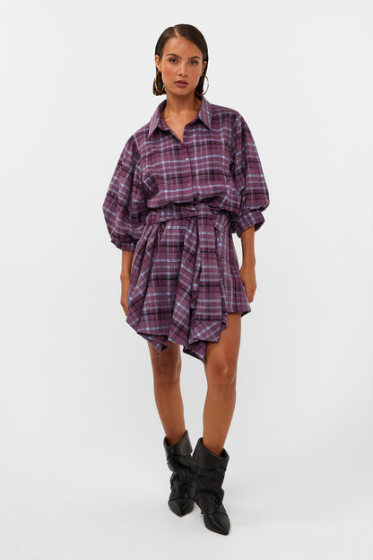 Studio Amaya - Vale Blouse - Elastic Sleeve Band - Purple