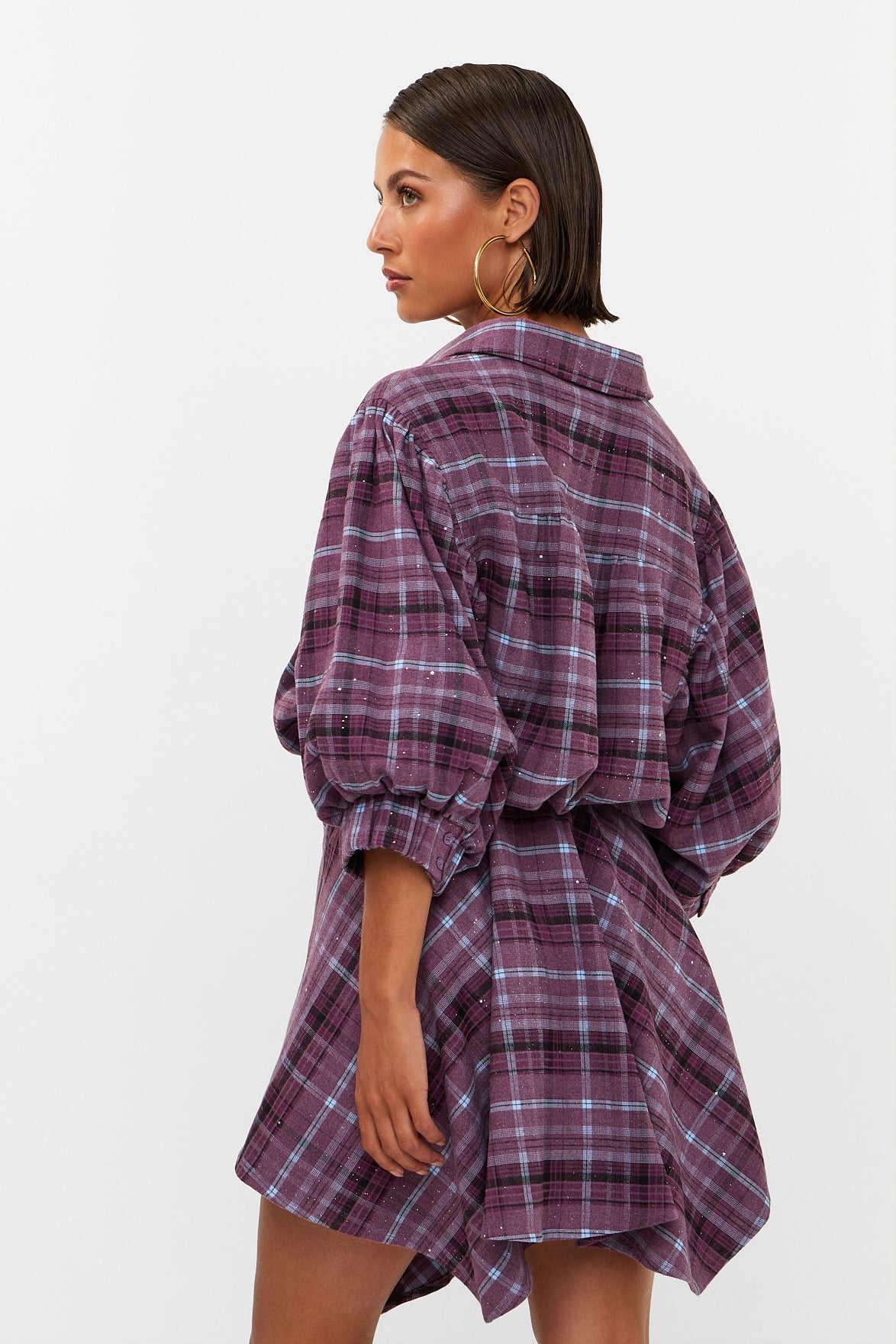 Studio Amaya - Vale Blouse - Elastic Sleeve Band - Purple