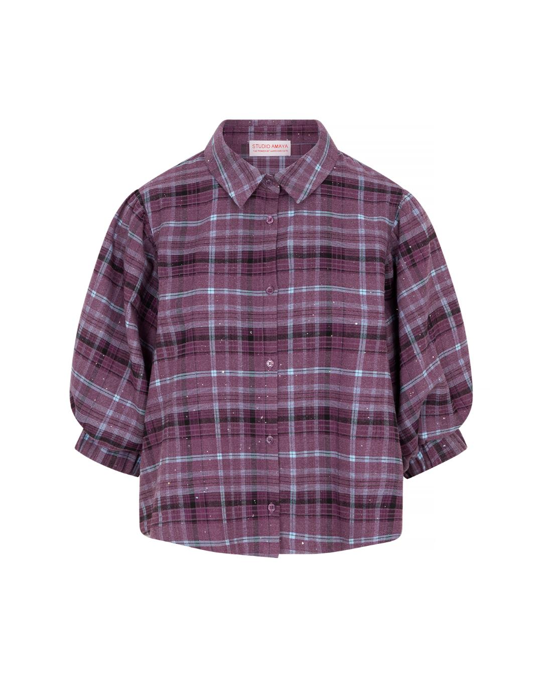 Studio Amaya - Vale Blouse - Elastic Sleeve Band - Purple
