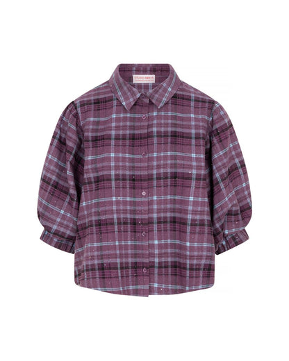 Studio Amaya - Vale Blouse - Elastic Sleeve Band - Purple