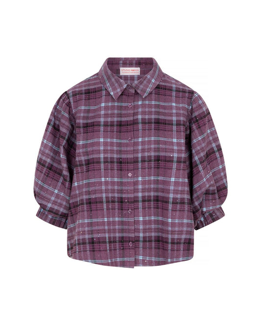 Studio Amaya - Vale Blouse - Elastic Sleeve Band - Purple