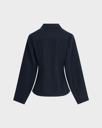 Amaya Amsterdam - Loui Blouse - Slim Fit - Blue