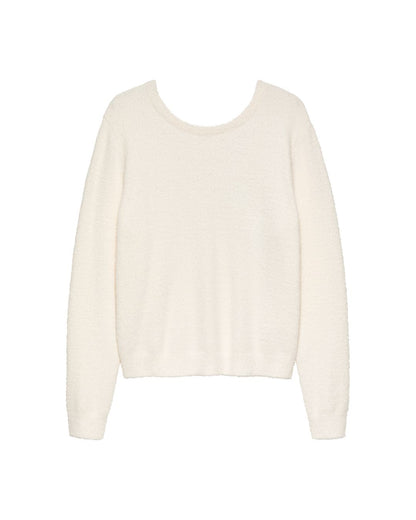 Catwalk - Junkie - Vneck - Soft Knit - Low-cut Neckline - Egret White
