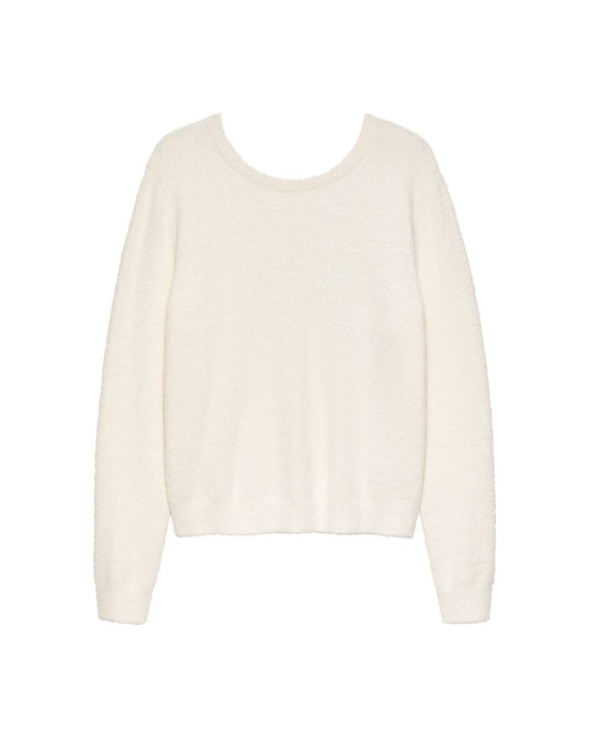 Catwalk - Junkie - Vneck - Soft Knit - Low-cut Neckline - Egret White