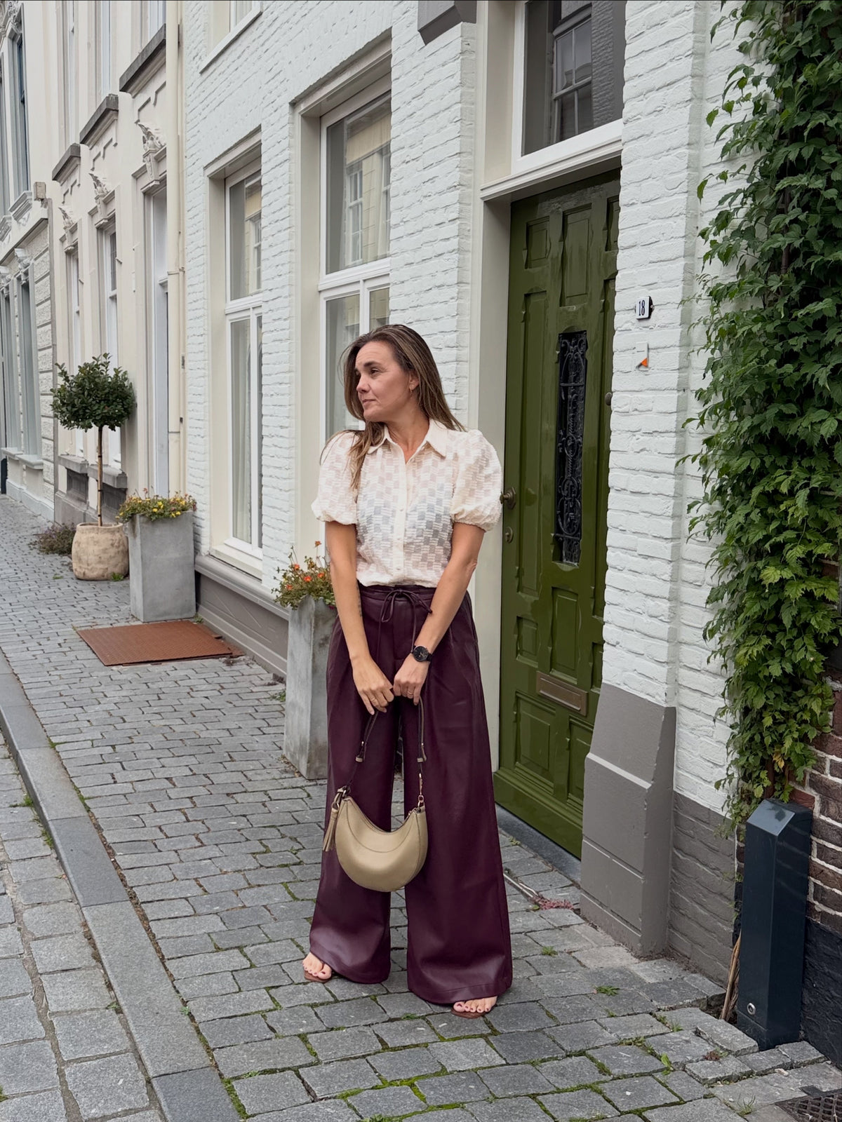 Amaya Amsterdam - Thorne Pants - PU Faux Leather - Bordeaux