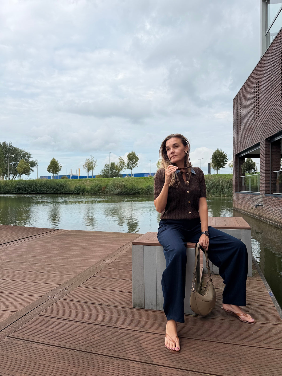 Amaya Amsterdam - Evi Pants - Balloon Fit - Blue