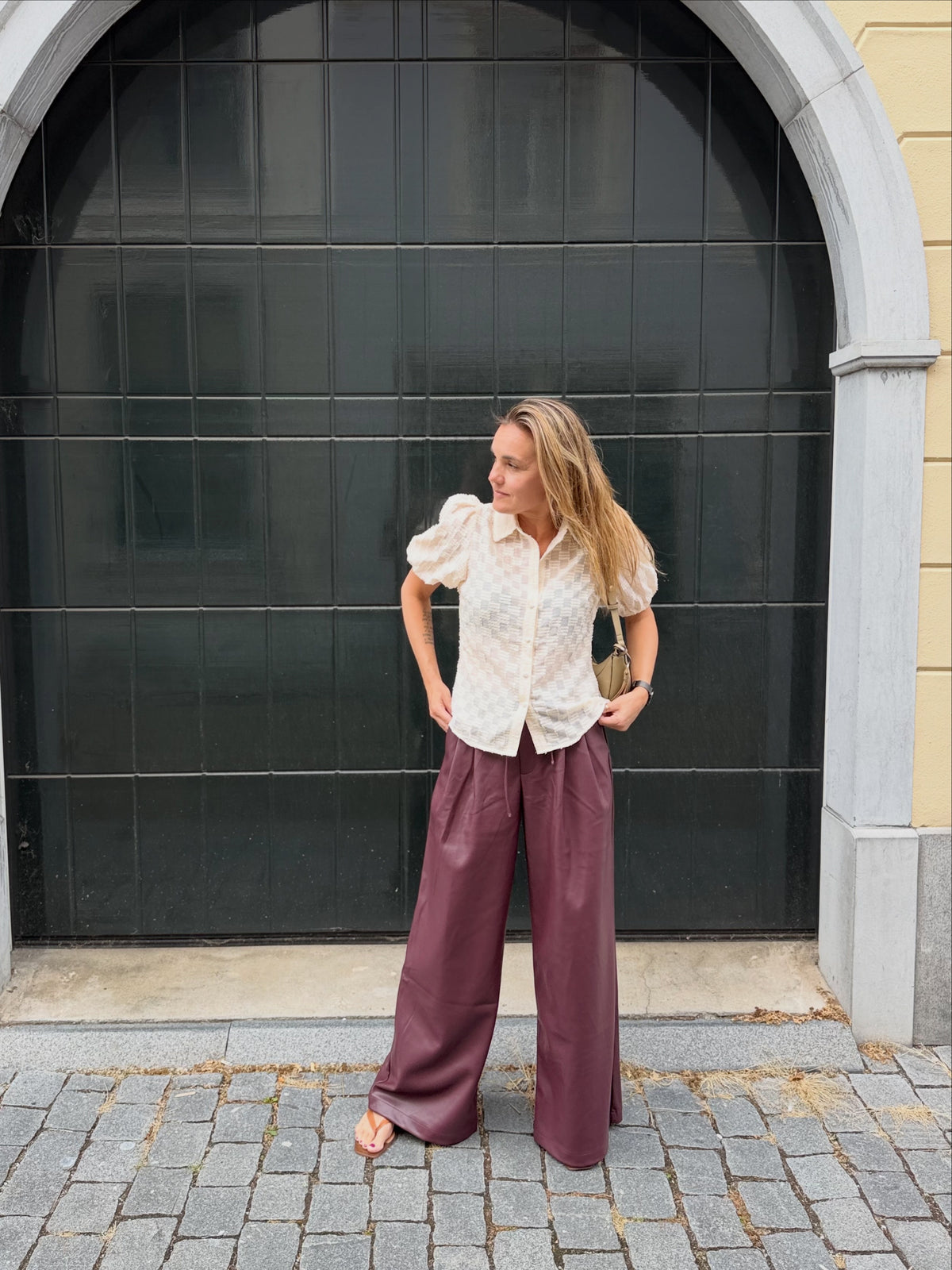 Amaya Amsterdam - Thorne Pants - PU Faux Leather - Bordeaux
