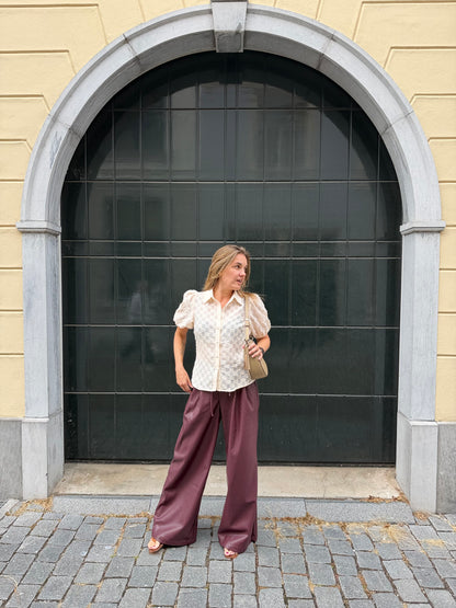 Amaya Amsterdam - Thorne Pants - PU Faux Leather - Bordeaux