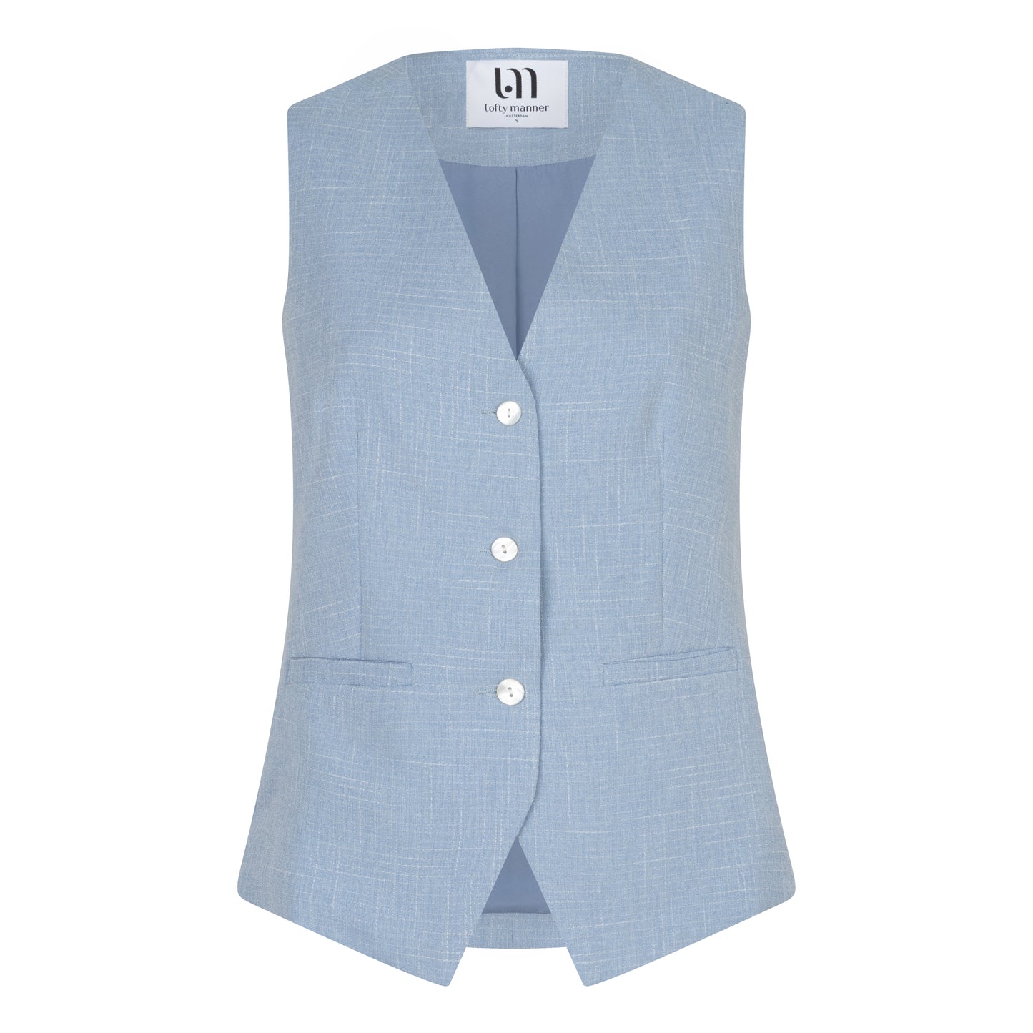Lofty Manner - Gilet Shirin - Blue - Marve Amsterdam