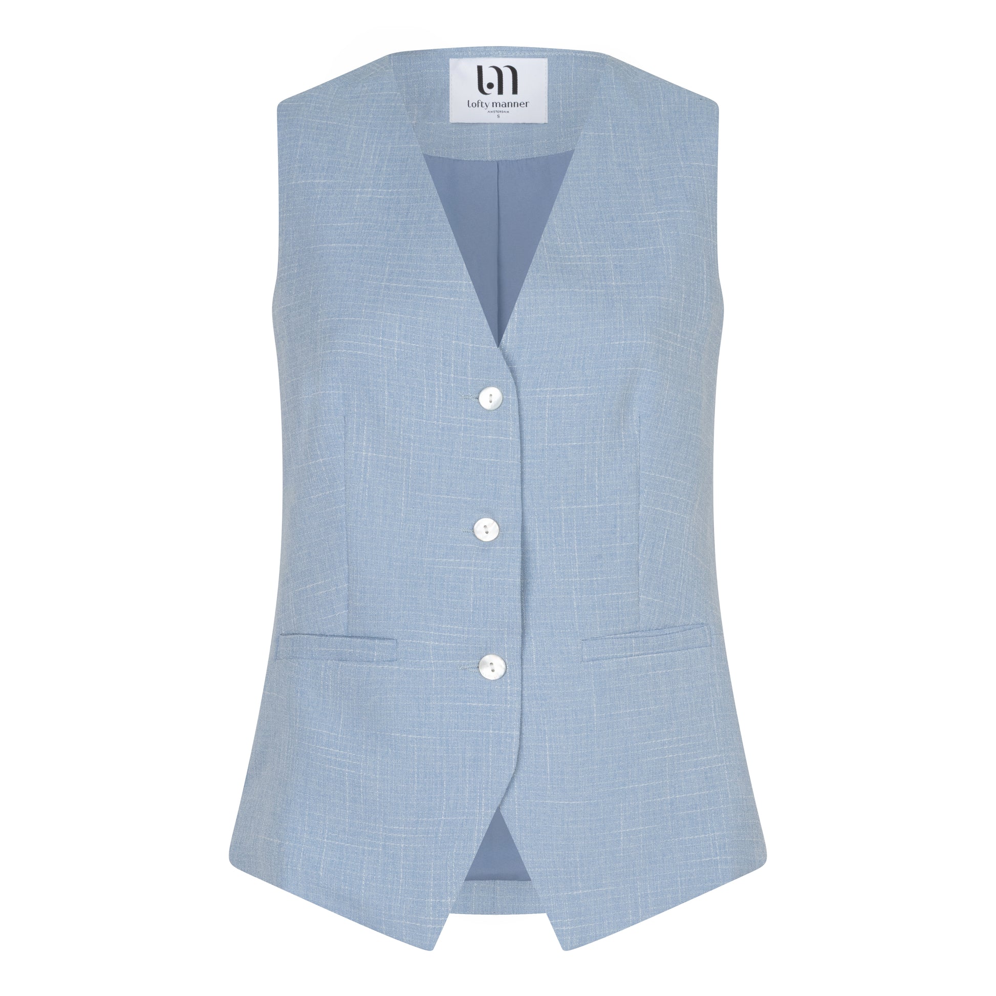 Lofty Manner - Gilet Shirin - Blue - Marve Amsterdam