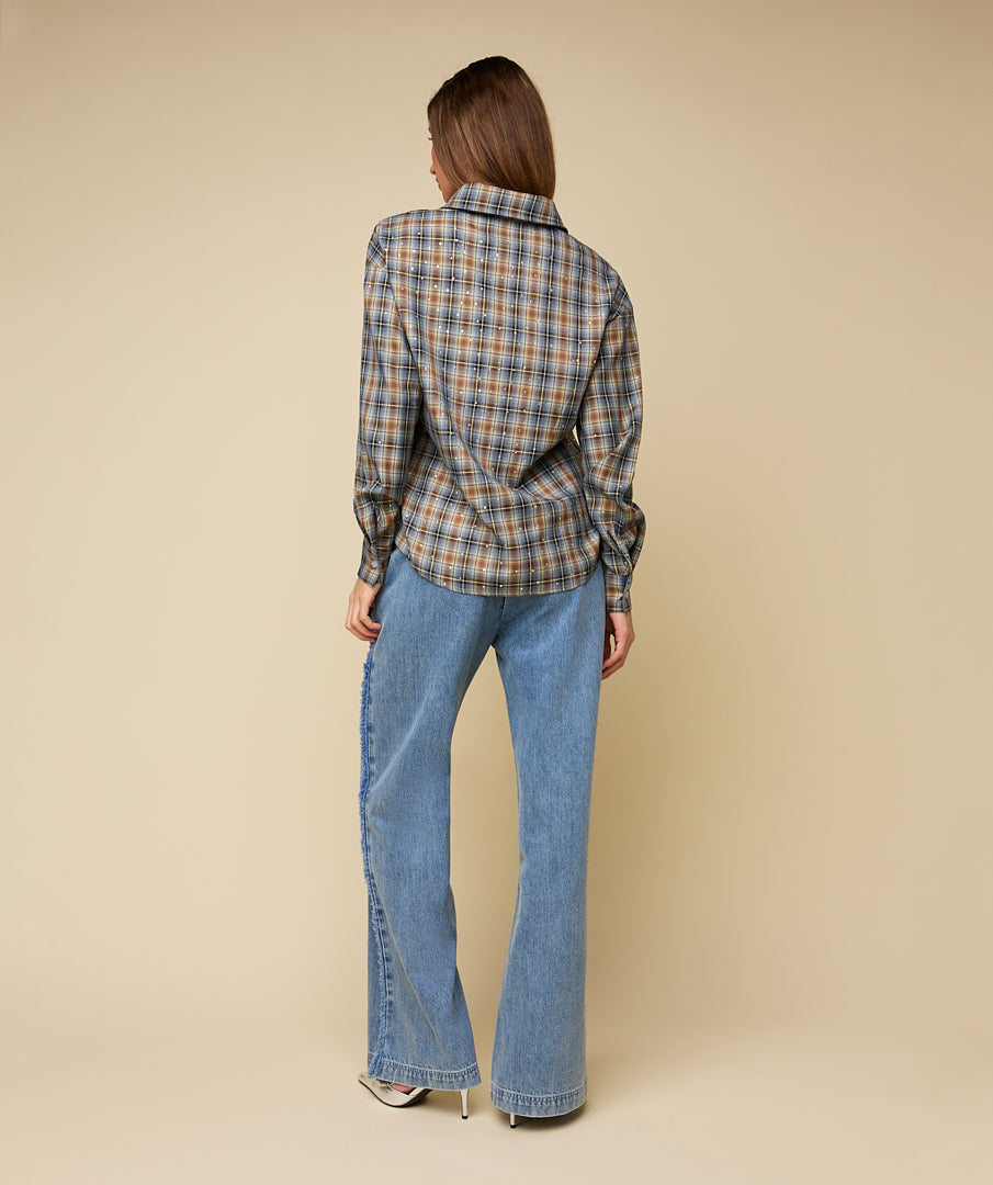 Heyb - Sylvie Blouse - Shiny Check Print