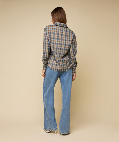 Heyb - Sylvie Blouse - Shiny Check Print