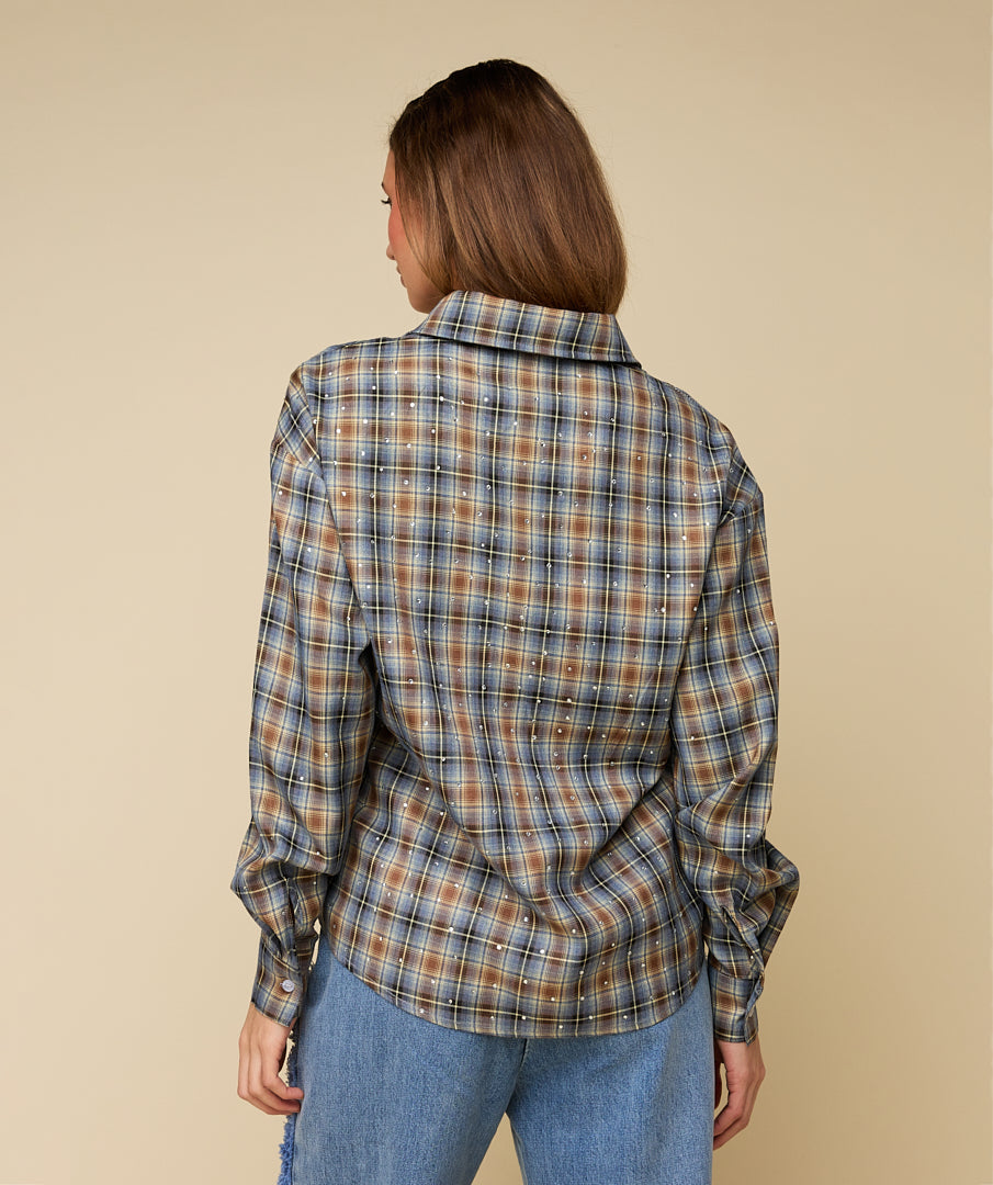 Heyb - Sylvie Blouse - Shiny Check Print