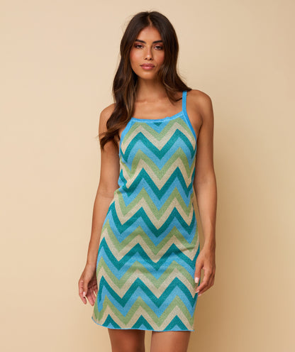 Heyb - Aruba Dress - Blue Gold - Marve Amsterdam
